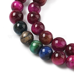 Нити из натуральных бусин тигрового глаза высшего качества&nbsp;G-F591-18-6mm-06