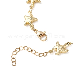Браслеты-цепочки в форме морской звезды из нержавеющей стали 304 для женщин&nbsp;BJEW-JB13429