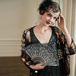 1шт пластиковый и тканевый вентилятор&nbsp;AJEW-SP0003-76