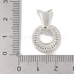 Застежки-«рыбий хвост» из латуни с микропаве из прозрачных кубических цирконий&nbsp;FIND-U017-12P