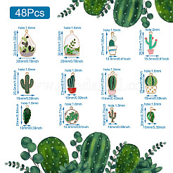 Подвески из сплава эмали 48шт 12 стиля&nbsp;ENAM-KS0001-07