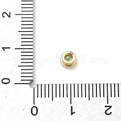 Плоские круглые латунные микропаве кабошоны из кубического циркония&nbsp;KK-P345-13G-A06