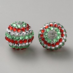 Бусины из смоляных стразов на рождественскую тематику&nbsp;RB-WH0003-08A