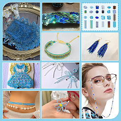 348 г 24-х цветных стеклянных бусин&nbsp;SEED-PH0002-71