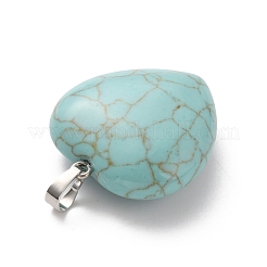 Синтетические бирюзовые подвески&nbsp;G-B042-02P-09