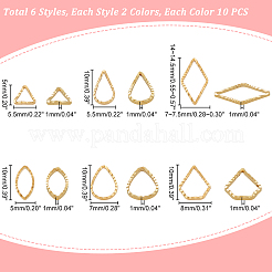 Ahademaker 120 шт. 12 стильных латунных соединительных кольца&nbsp;KK-GA0001-21