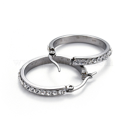 Серьги-кольца из нержавеющей стали 304&nbsp;EJEW-L232-036A-P