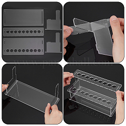 2-уровневый акриловый держатель для винных пробок с 18 отверстиями&nbsp;LS-ODIS-WH0080-08A