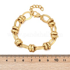 Браслеты из овальной цепочки из нержавеющей стали 304 для женщин&nbsp;BJEW-C104-01C-G