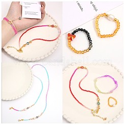 10 нить прозрачных стеклянных бусин градиентного цвета&nbsp;GLAA-CJ0002-09A