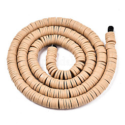 Плоские круглые бусинки распорки ручной полимерной глины&nbsp;LS-CLAY-R067-3.0mm-37