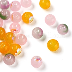 90шт 6 стильные окрашенные стеклянные бусины&nbsp;GGLA-YW0001-10