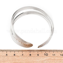 Браслеты-манжеты из нержавеющей стали 304 для женщин&nbsp;BJEW-B150-02P