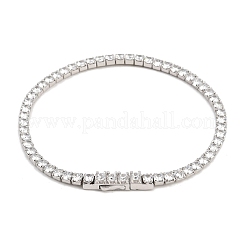 925 теннисный браслет из стерлингового серебра с микропаве из кубических цирконий для женщин&nbsp;BJEW-C117-01B-P02