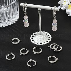 Латунные серьги-кольца из прозрачного кубического циркония&nbsp;XGR0155P-95P