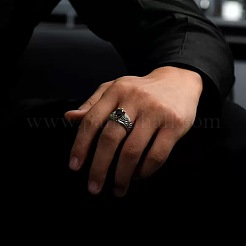 Браслет-манжета с латунными стразами в форме крыла для мужчин.&nbsp;WGA5BDA-01