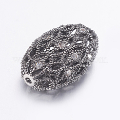 Латунные микро проложить кубического циркония бусы&nbsp;ZIRC-G125-44B