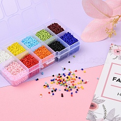 8000шт 10 цвета 12/0 стеклянные бусины&nbsp;SEED-YW0001-33A