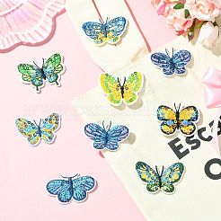 16 шт. 8 стиля полиэстеровые термонашивные заплатки для одежды&nbsp;PATC-CJ0001-05