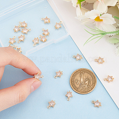 20 шт. звенья из латуни с прозрачным кубическим цирконием&nbsp;KK-GO0001-95