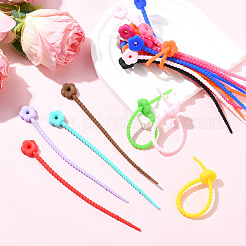 30 шт. силиконовые кабельные стяжки в форме цветка&nbsp;AJEW-YW0002-05