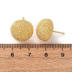 Серьги-гвоздики с текстурированной латунью&nbsp;EJEW-A143-02C-G