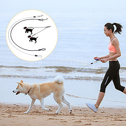 2 шт. 2-цветный удлинитель для поводка для собак из стальной проволоки с защитой от жевания&nbsp;AJEW-GO0001-39