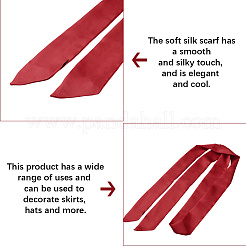 Длинный полиэстеровый шелковый шарф для женщин и девочек&nbsp;AJEW-WH20042-77D