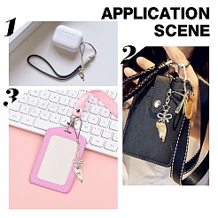 12 шт. 2-цветные эмалевые ремешки для мобильных телефонов из кошачьего сплава&nbsp;HJEW-AR00007