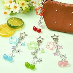 Подвеска из сплава и акрила с цветком вишни&nbsp;HJEW-YW00325-01