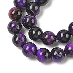 Нити из натуральных бусин тигрового глаза высшего качества&nbsp;G-B133-A02-8MM-04