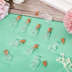 10 шт. прозрачные стеклянные бутылки желаний&nbsp;AJEW-TA0002-85B