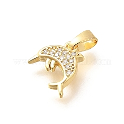 Латунные микропаве прозрачные кубические циркониевые подвески&nbsp;KK-Q040-03G-G