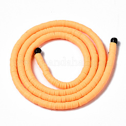 Плоские круглые бусинки распорки ручной полимерной глины&nbsp;LS-CLAY-R067-3.0mm-15