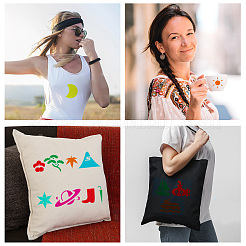 2 набор 2 стилей ПЭТ выдалбливают пластиковые трафареты для рисования шаблоны&nbsp;AJEW-GF0006-91A