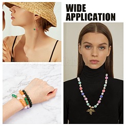 200 шт. набор для самостоятельного изготовления браслета из бусин натурального и окрашенного белого нефрита&nbsp;DIY-SC0014-79