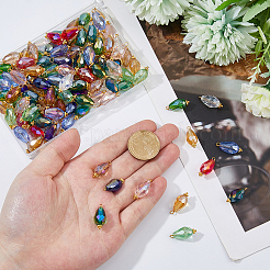 120шт 12 цвета подвески из гальванического стекла&nbsp;PALLOY-FH00172