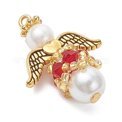 Подвески из перламутрового стекла и жемчуга&nbsp;PALLOY-MZ00978-03