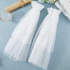 Свадебные нейлоновые нарукавники для женщин&nbsp;AJEW-WH20007-91A