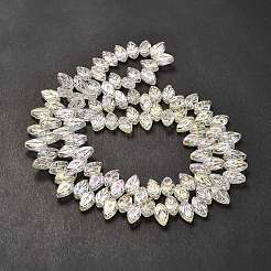 Стеклянные бусины с гальваническим покрытием &nbsp;X-EGLA-B004-02A-FR01