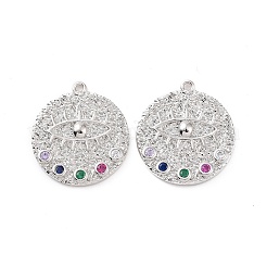 Латунные подвески из микро-паве&nbsp;KK-E068-VC103