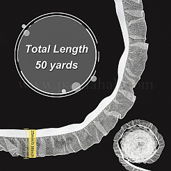 Эластичная кружевная лента из органзы чинлон&nbsp;EC-WH0013-12A