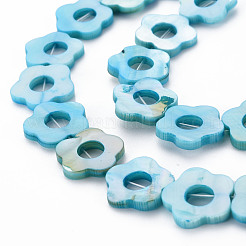 Бусины из пресноводных раковин обрамляют нити&nbsp;SHEL-T009-14B