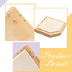 Пятиугольное деревянное двойное ожерелье показывает стенды&nbsp;NDIS-WH0017-01C