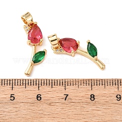 Латунные микро проложить кубического циркония подвески&nbsp;KK-A284-13G-01