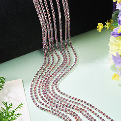 5 ярд цепочки из сплава стекла и страз&nbsp;AJEW-TA0002-49B