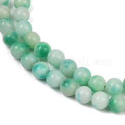 Окрашенные природные белый нефрит бисер пряди&nbsp;LS-G-F591-26-8mm