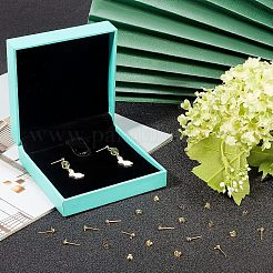 60 шт. 2 стиля латунных сережек-гвоздиков&nbsp;KK-CA0001-35G