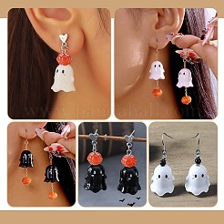 40шт 2 цвета непрозрачные акриловые бусины&nbsp;MACR-WR0001-08