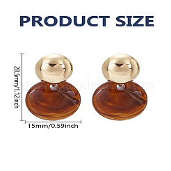 1 пара плоских круглых сережек-гвоздиков из цинкового сплава&nbsp;EJEW-LP0008-003